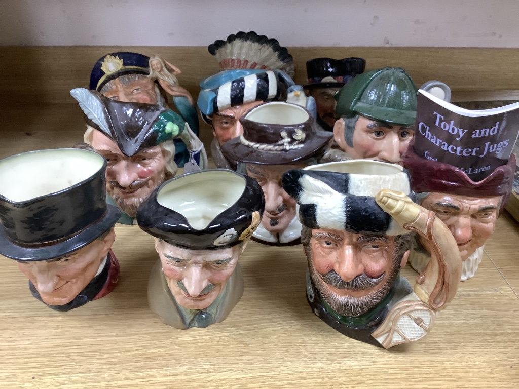 Eleven Doulton character jugs